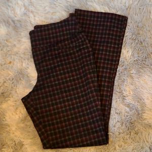 New York and company plaid pull on trouser